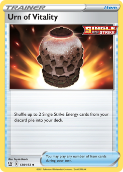 Urn of Vitality, Battle Styles #139, Pokémon TCG card