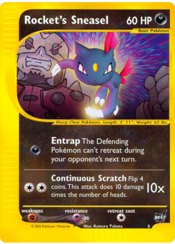 Rocket's Sneasel, Best of Game #5, Pokémon TCG card