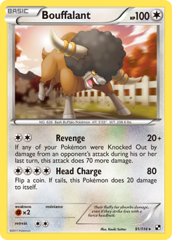 Bouffalant, Black & White #91, Pokémon TCG card