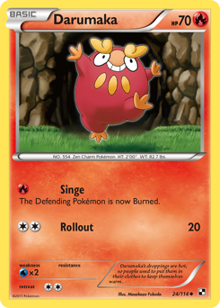 Darumaka, Black & White #24, Pokémon TCG card