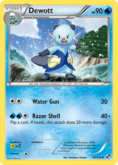 Dewott, Black & White #29, Pokémon TCG card