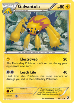 Galvantula, Black & White #46, Pokémon TCG card