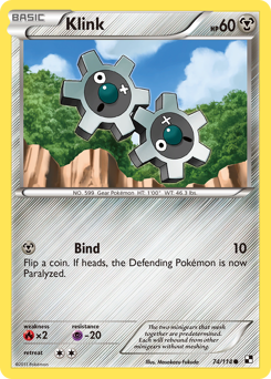 Klink, Black & White #74, Pokémon TCG card