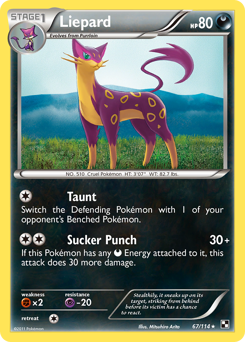 Liepard, Black & White #67, Pokémon TCG card