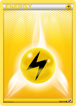 Lightning Energy, Black & White #108, Pokémon TCG card