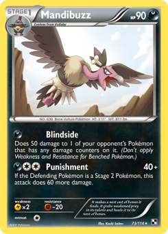 Mandibuzz, Black & White #73, Pokémon TCG card