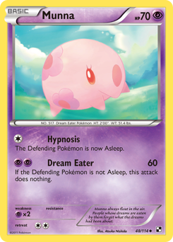 Munna, Black & White #48, Pokémon TCG card