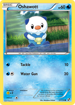 Oshawott, Black & White #27, Pokémon TCG card