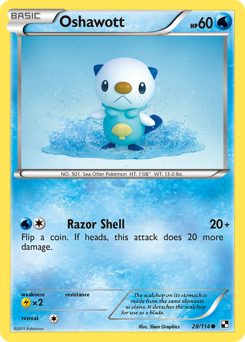 Oshawott, Black & White #28, Pokémon TCG card