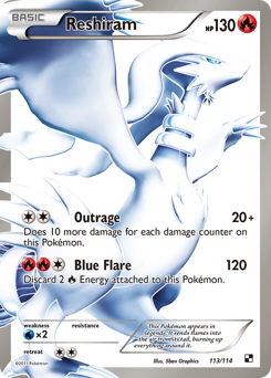 Reshiram, Black & White #113, Pokémon TCG card
