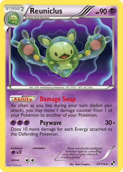 Reuniclus, Black & White #57, Pokémon TCG card