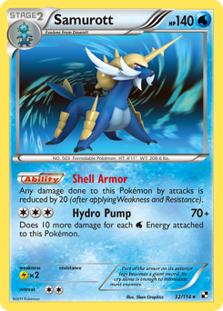 Samurott, Black & White #32, Pokémon TCG card