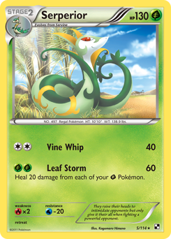 Serperior, Black & White #5, Pokémon TCG card