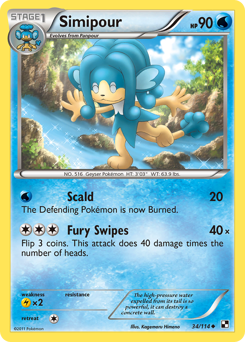 Simipour, Black & White #34, Pokémon TCG card