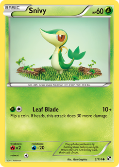 Snivy, Black & White #2, Pokémon TCG card