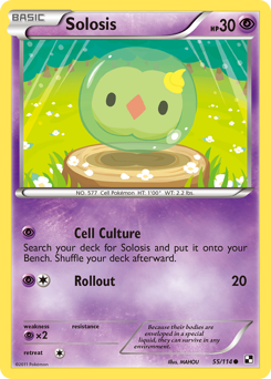 Solosis, Black & White #55, Pokémon TCG card