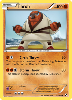 Throh, Black & White #61, Pokémon TCG card