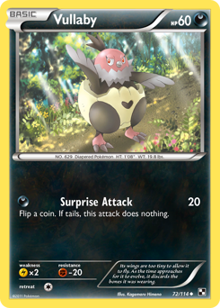 Vullaby, Black & White #72, Pokémon TCG card