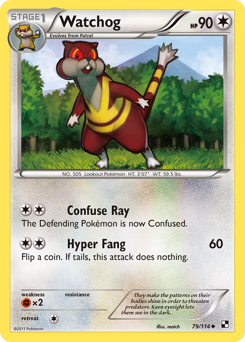 Watchog, Black & White #79, Pokémon TCG card