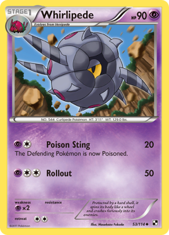 Whirlipede, Black & White #53, Pokémon TCG card