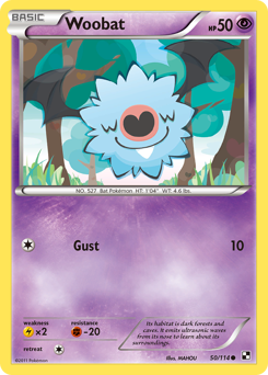 Woobat, Black & White #50, Pokémon TCG card