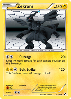 Zekrom, Black & White #47, Pokémon TCG card