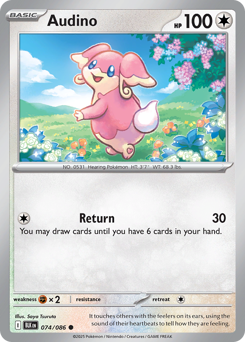 Audino, Black Bolt #74, Pokémon TCG card