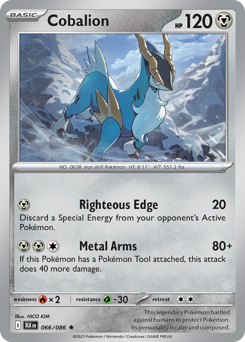 Cobalion, Black Bolt #66, Pokémon TCG card