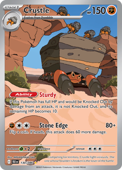Crustle, Black Bolt #130, Pokémon TCG card