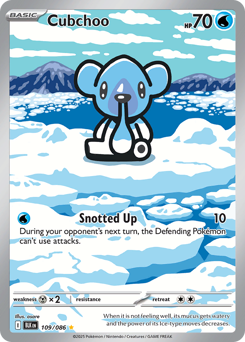 Cubchoo, Black Bolt #109, Pokémon TCG card