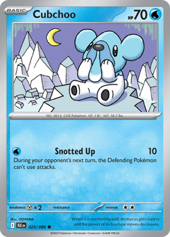 Cubchoo, Black Bolt #25, Pokémon TCG card