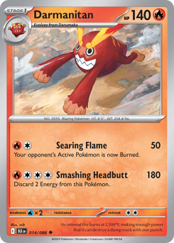 Darmanitan, Black Bolt #14, Pokémon TCG card