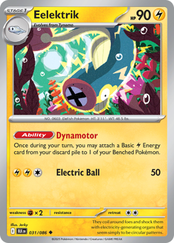 Eelektrik, Black Bolt #31, Pokémon TCG card