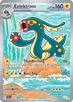 Eelektross, Black Bolt #115, Pokémon TCG card