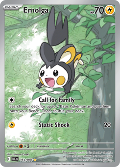 Emolga, Black Bolt #112, Pokémon TCG card