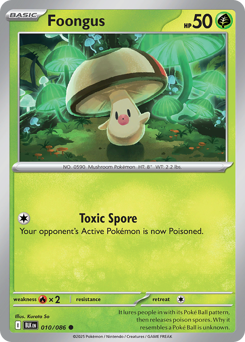 Foongus, Black Bolt #10, Pokémon TCG card