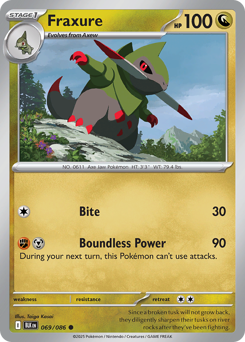 Fraxure, Black Bolt #69, Pokémon TCG card
