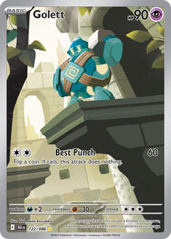 Golett, Black Bolt #122, Pokémon TCG card