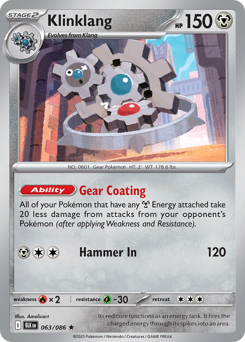 Klinklang, Black Bolt #63, Pokémon TCG card
