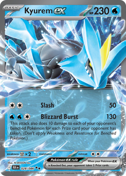 Kyurem ex, Black Bolt #28, Pokémon TCG card