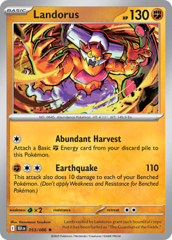 Landorus, Black Bolt #53, Pokémon TCG card