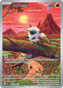 Larvesta, Black Bolt #99, Pokémon TCG card