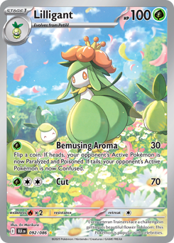 Lilligant, Black Bolt #92, Pokémon TCG card