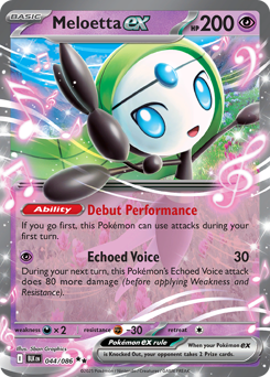 Meloetta ex, Black Bolt #44, Pokémon TCG card