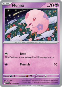 Munna, Black Bolt #35, Pokémon TCG card