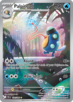 Palpitoad, Black Bolt #104, Pokémon TCG card