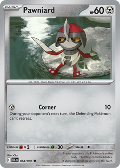 Pawniard, Black Bolt #64, Pokémon TCG card