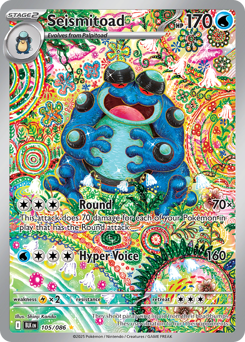 Seismitoad, Black Bolt #105, Pokémon TCG card