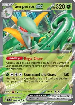 Serperior ex, Black Bolt #3, Pokémon TCG card