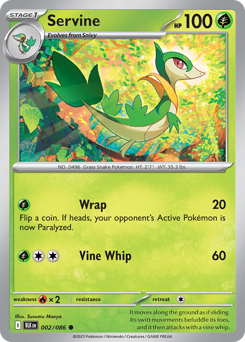 Servine, Black Bolt #2, Pokémon TCG card